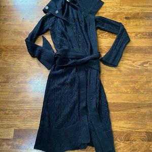 Black duster sweater